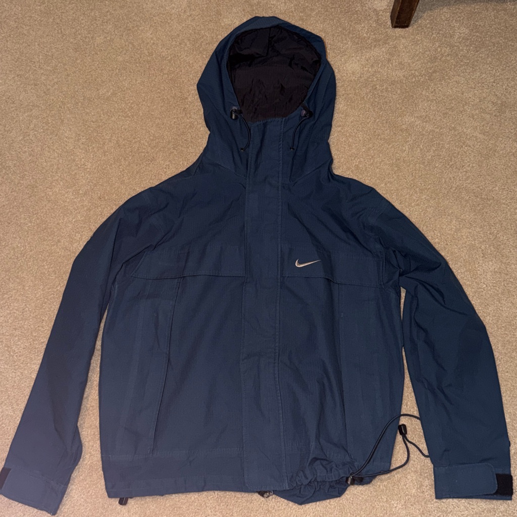 Vintage Nike Acg Navy Hooded Winter Jacket